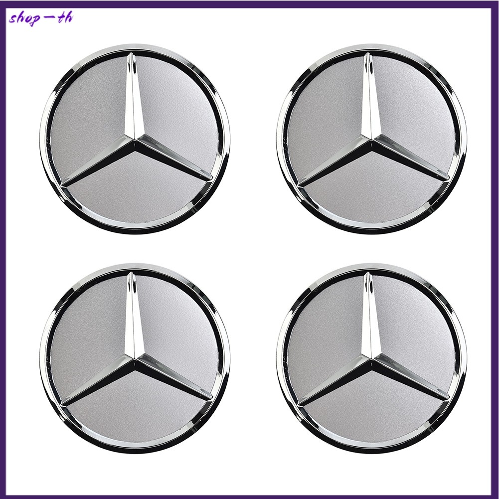 ⭐  สต็อกพร้อม⭐ I2 สําหรับ Mercedes Silver Alloy ล้อCentre Hub สําหรับ AMG ABCESM Class ML CLA GLA SL