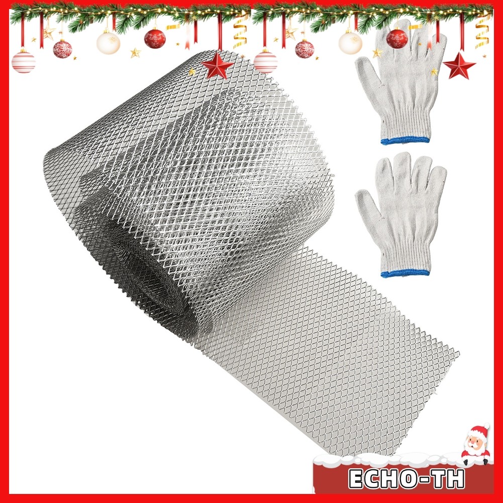 ECHOอลูมิเนียม Gutter Protection Net Anti-Leaf Net Cover Gutter Filter Guard