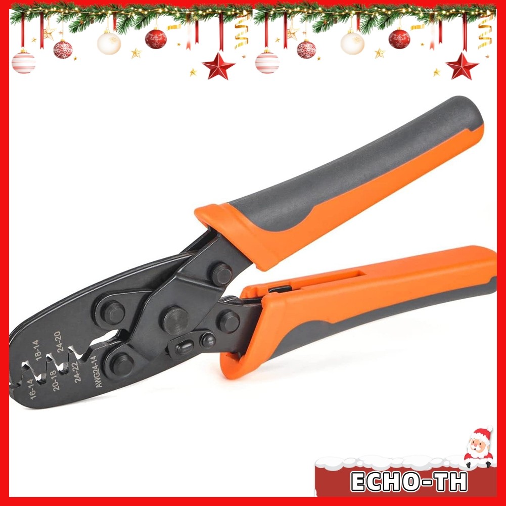ECHO1424A เปิดขั้ว Crimping Tool AWG14 ถึง AWG24 Wire Crimper