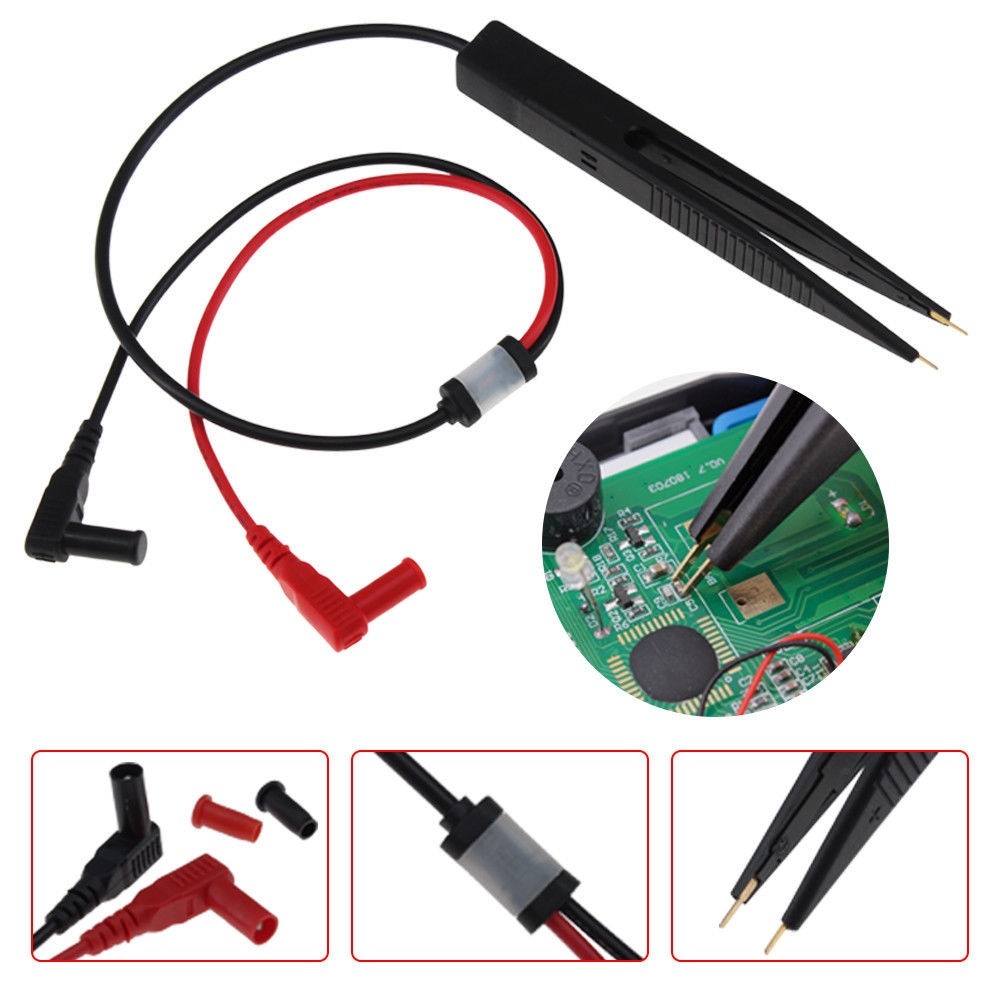 ECHOfor SMD Inductor Tester คลิป Probe แหนบสําหรับ Resistor Multi-meter Capacitor