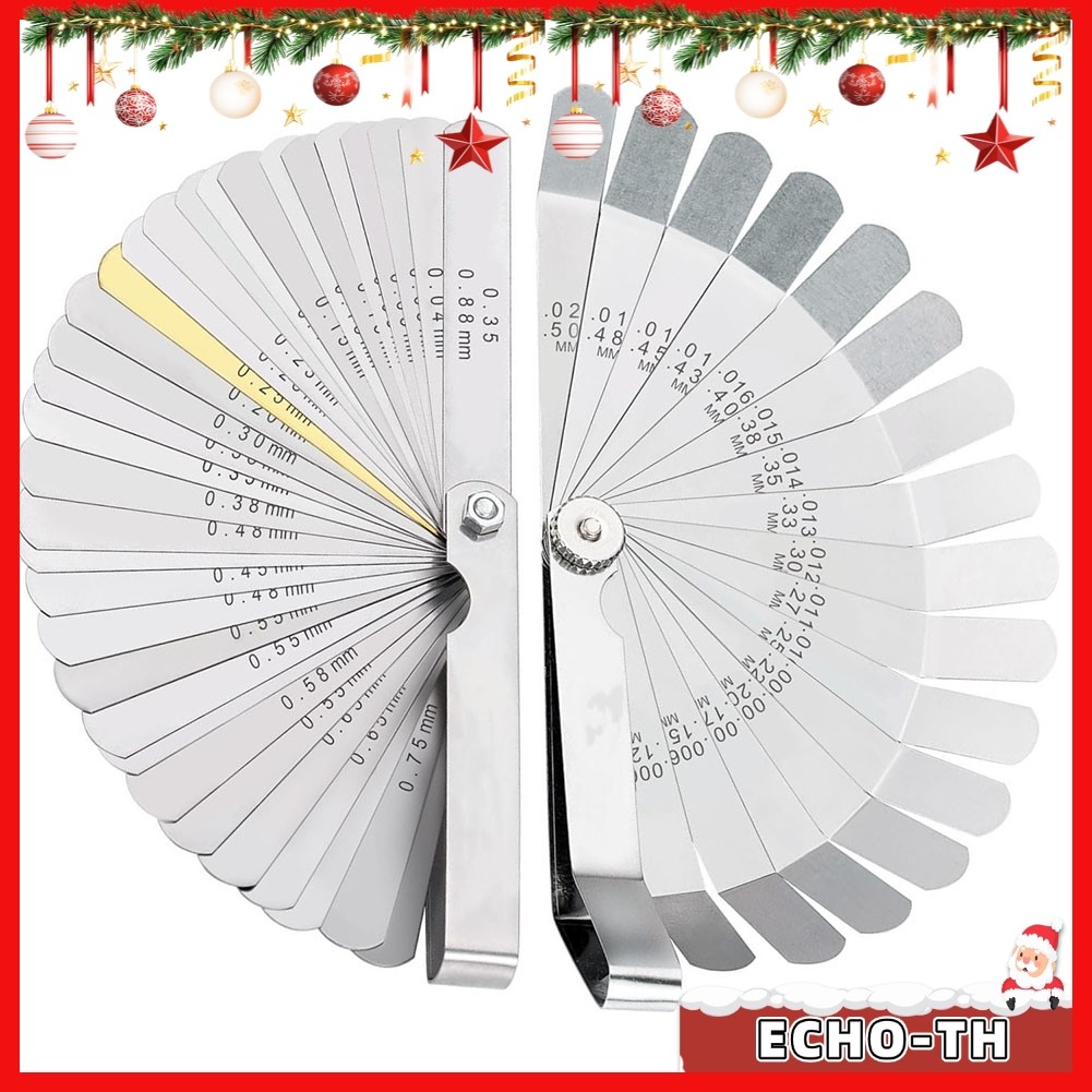 ECHO2Pcs Feeler Gauge Set 32 Straight and 16 Offset Feeler Gauge Filler Gauge Set