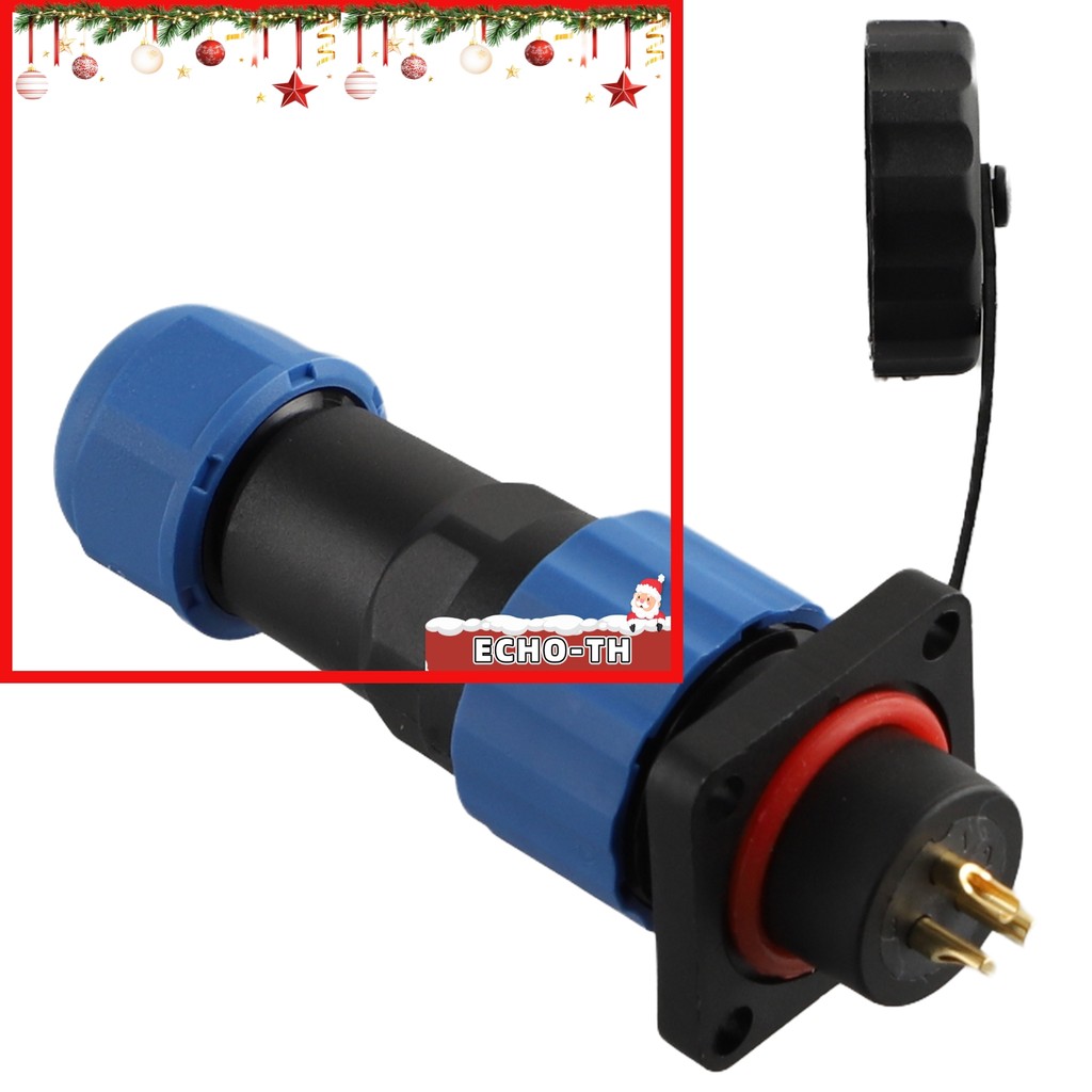 ECHOSP16 Square Panel Mount IP68 & Socket Circular Connector 2-9pin