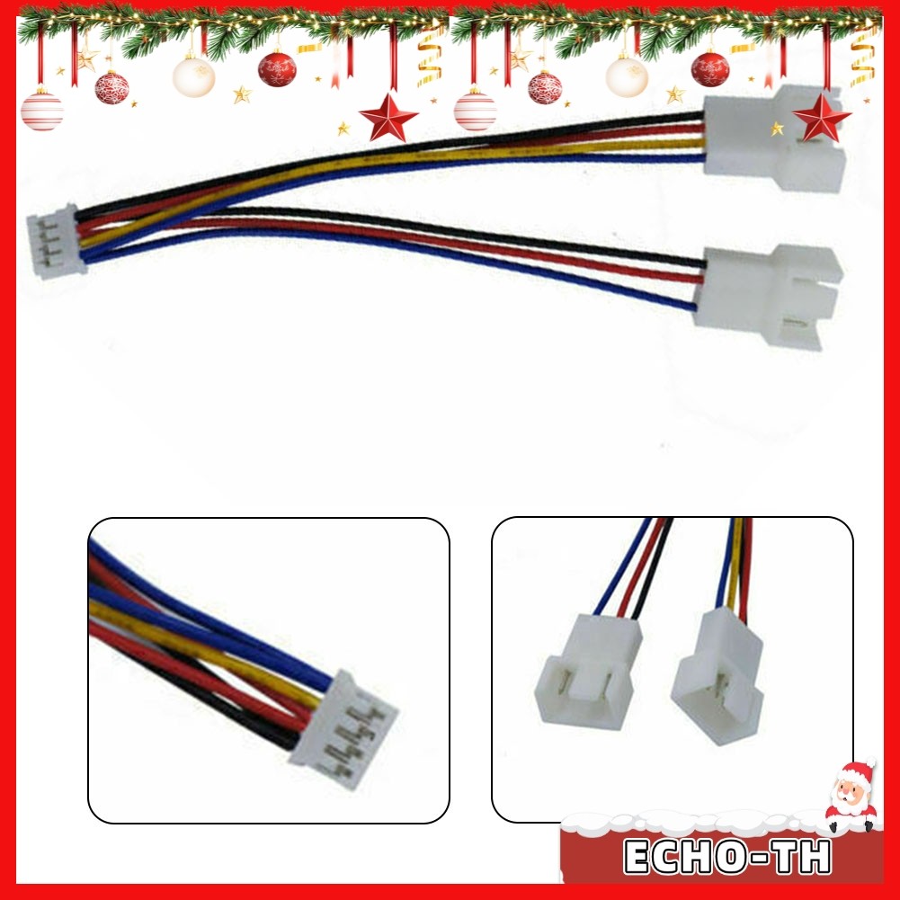 ECHOGPU PH2.0 สําหรับ Mini 4Pin ถึง 2 Way CPU 4Pin สําหรับ PWM พัดลมเชื่อมต่อสาย Y Splitter
