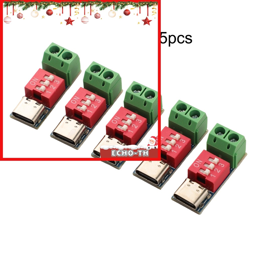 ECHO5PCS USB-C สําหรับ PD Trigger Board โมดูลสําหรับ PD สําหรับ QC Decoy Board Fast Charge