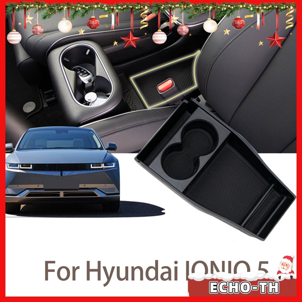 ECHOABS สีดําคอนโซลกลางกล่องเก็บถาดสําหรับ Hyundai สําหรับ IONIQ 5 2021 +