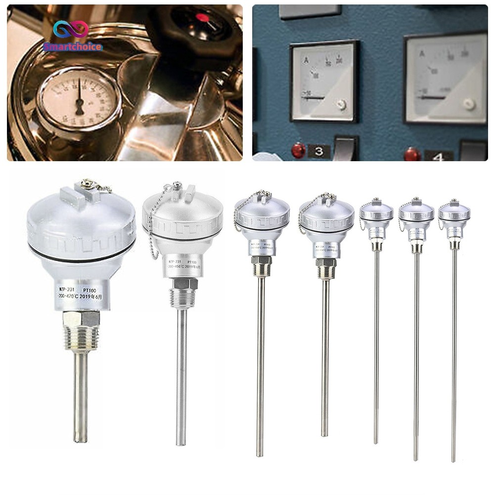 RTD PT100 Temperature Sensor Probe 1/2 "หัวขั้วเทอร์โมคัปเปิลเกลียว