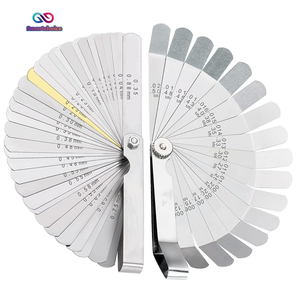 2 ชิ้น Feeler Gauge ชุด 32 ตรงและ 16 Offset Feeler Gauge ชุดฟิลเลอร์