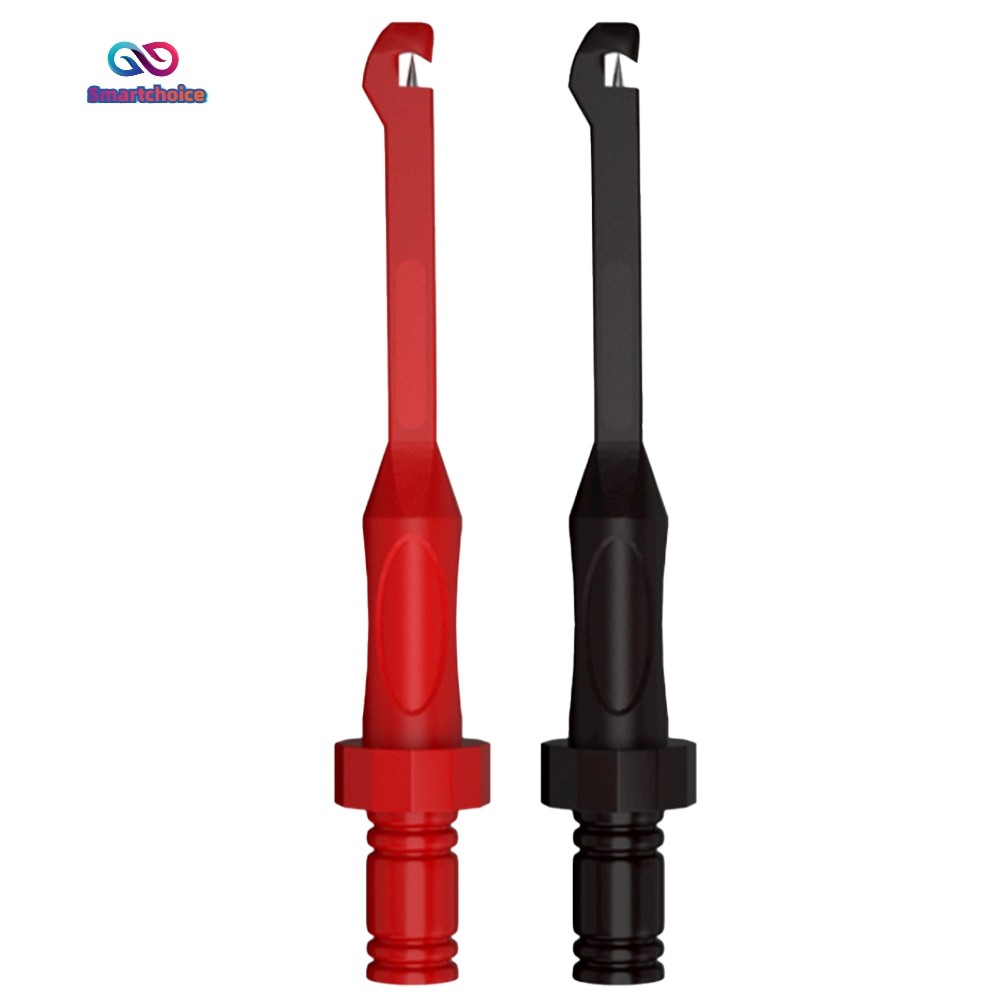Test Probe คลิป Non-Destructive Wire-Piercing 4 มม.เครื่องมือตะขอสีแดงสีดํา J.30057