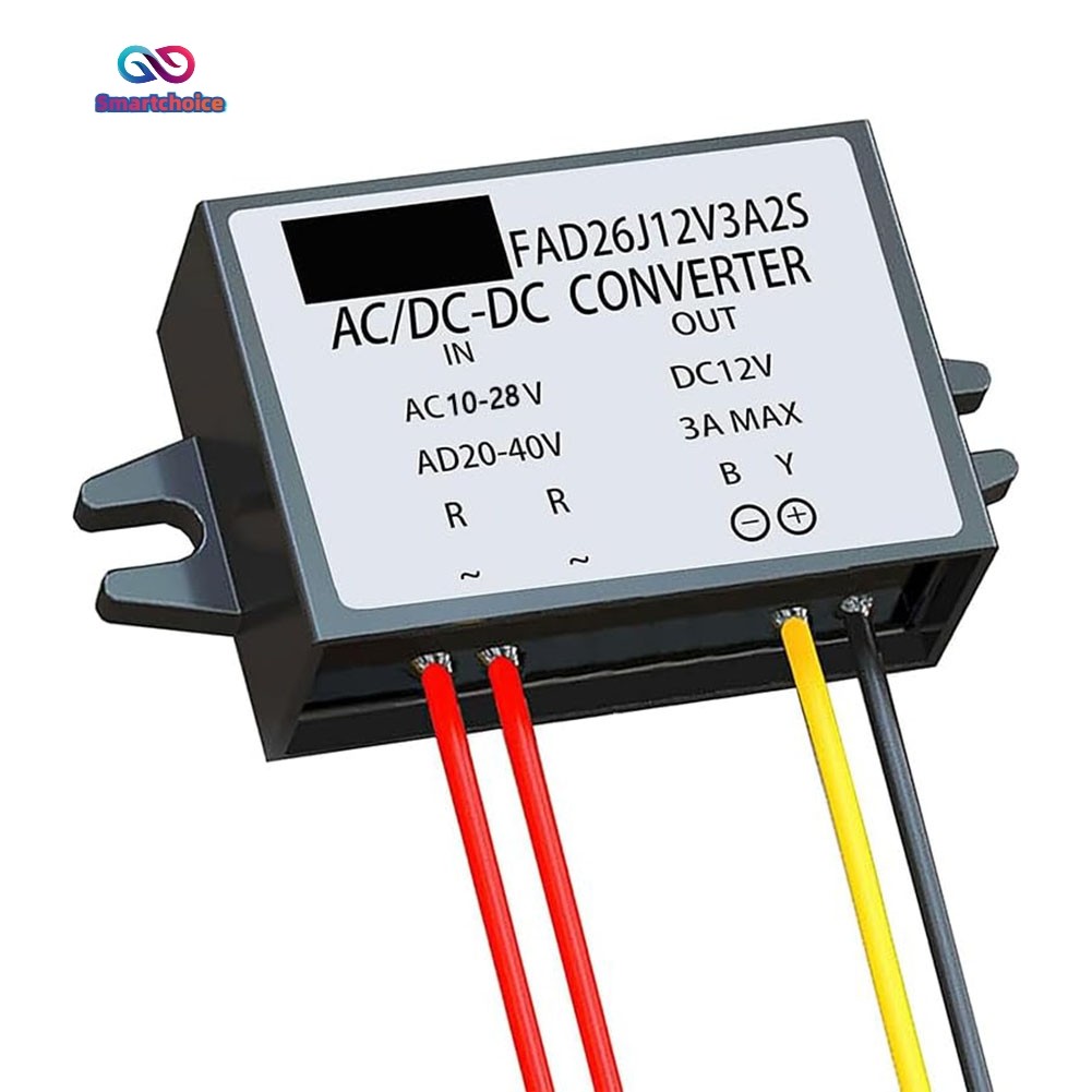 ตัวแปลงกระแสไฟ AC-DC AC 12V (10-28V) เป็น DC 12VIP68 กันน้ํา