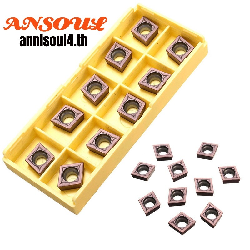 ⚡ANSL⚡10PCS CCMT09T304 VP15TF คาร์ไบด์แทรก CCMT 09 T3 / CCMT32.51 ใส่