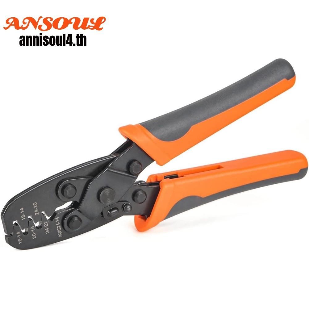 ⚡ANSL⚡IWC-1424A เปิด Barrel Terminal Crimping Tool AWG14 ถึง AWG24 Wire Crimper