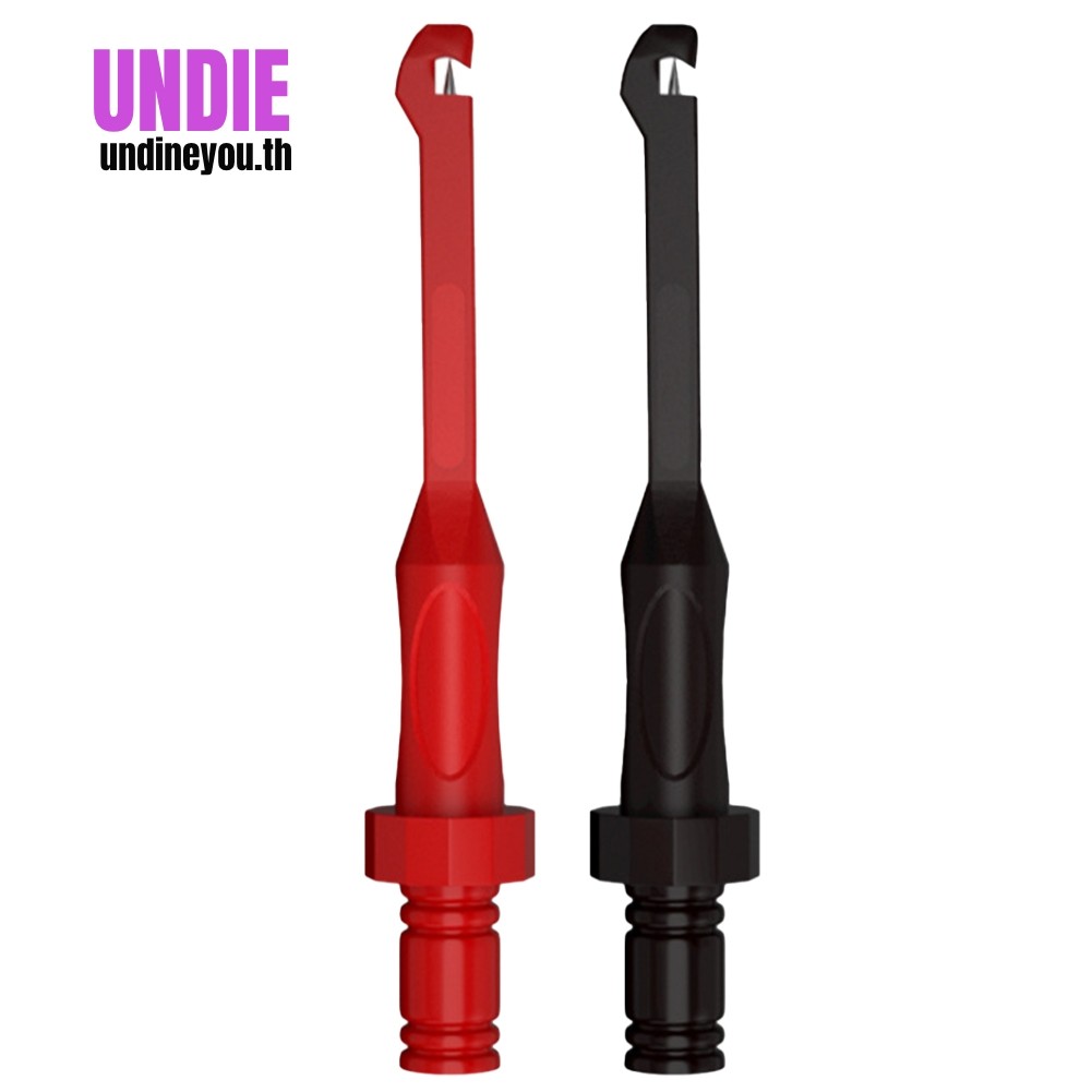 ⭐คุณ⭐Test Probe คลิป Non-Destructive Wire-Piercing 4 มม.เครื่องมือตะขอสีแดงสีดํา J.30057