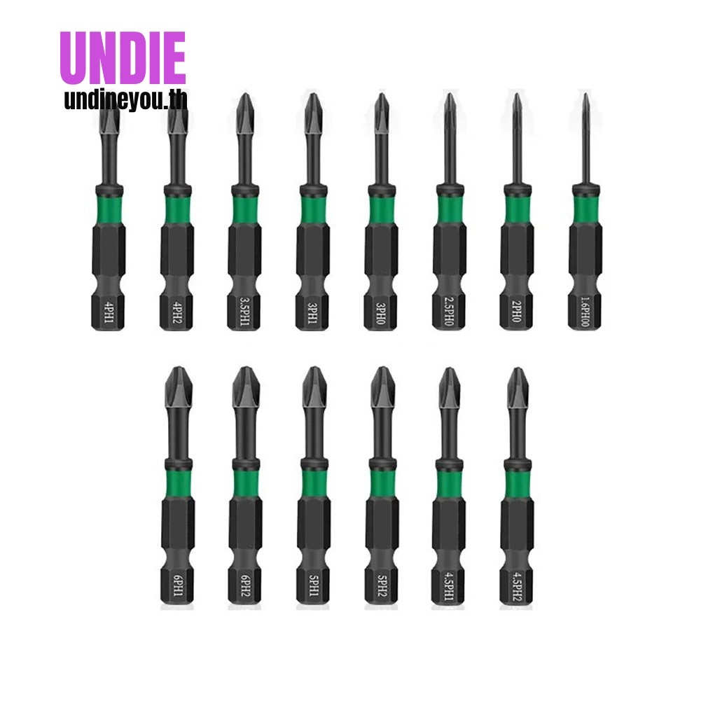 ⭐คุณ⭐ชุดดอกไขควงแม่เหล็ก 14 ชิ้น 50 มม. PH00 PH0 PH1 ดอกไขควงข้าม