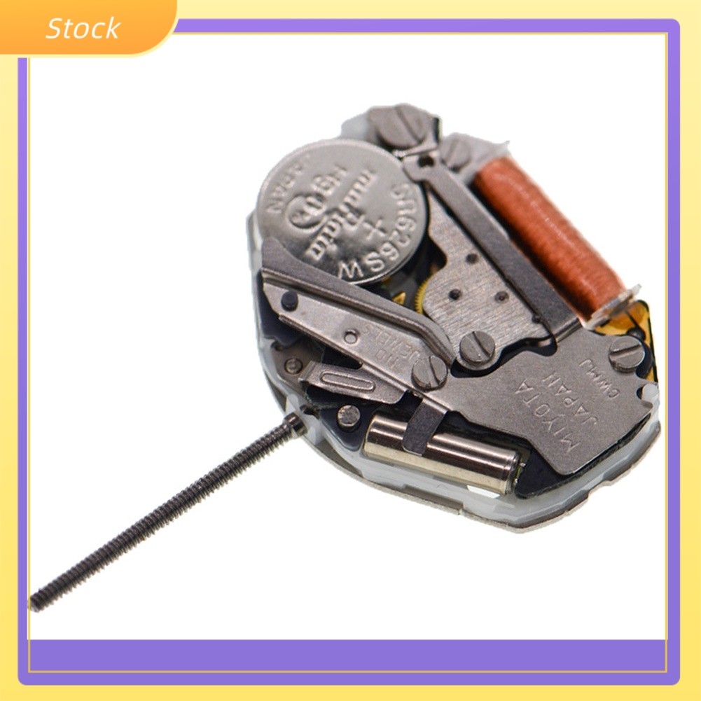 สําหรับ MIYOTA 2035 Silver Quartz Movement Bimetal สามมือไม่มี