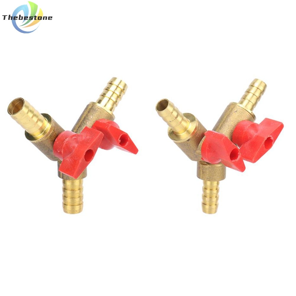 <Thebest> 8 มม./10 มม.ท่อ Y 3-Way ทองเหลืองปิดบอลวาล์วสําหรับการใช้ Air Water Gas