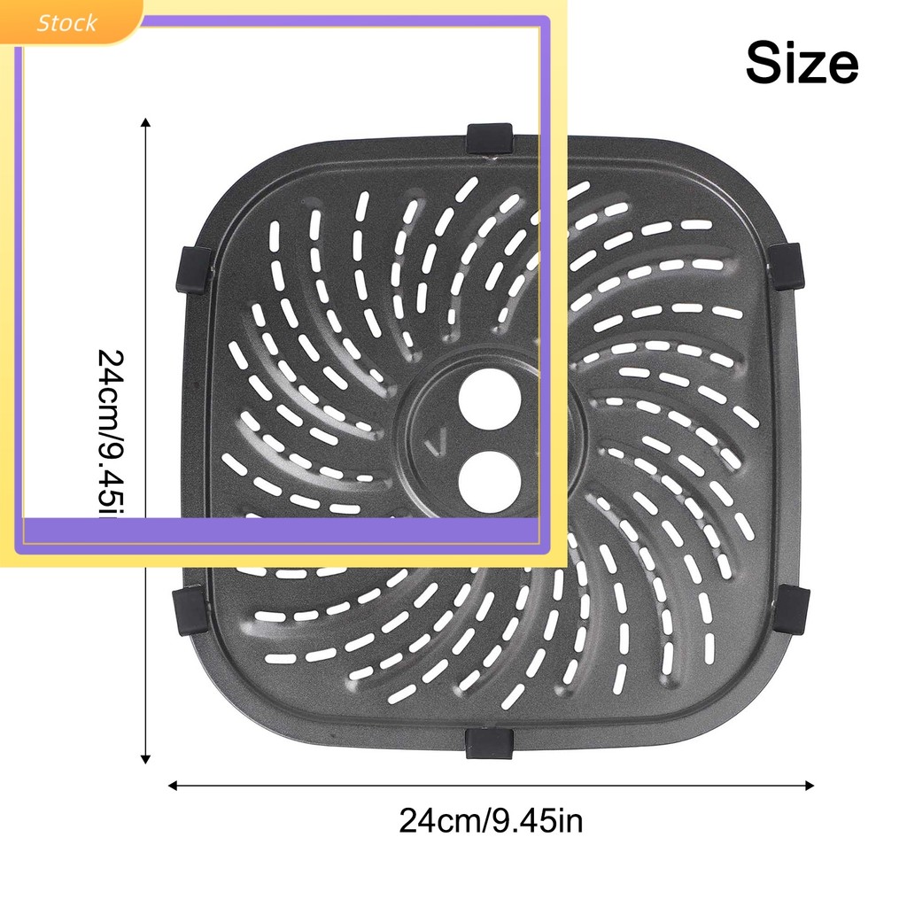 8QT Air Fryer Grill Plate สําหรับ PowerXL สําหรับ Vortex Pro Air Fryer Plus พร้อมแท็บ