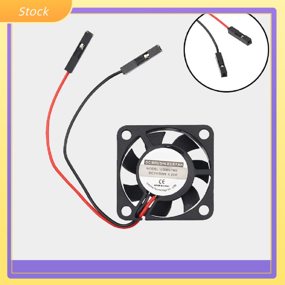 พัดลมระบายความร้อน 5V 3007 สําหรับ Raspberry Pi 4, Pi 3 B+, Pi 3 B, Pi 2, Pi B+,Pi สําหรับ Zero
