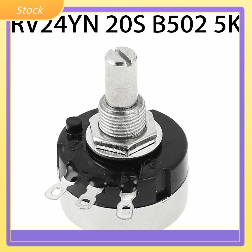 5K Potentiometer RV24YN 20S B502 24 มม.เดี่ยวสําหรับควบคุมความเร็วมอเตอร์
