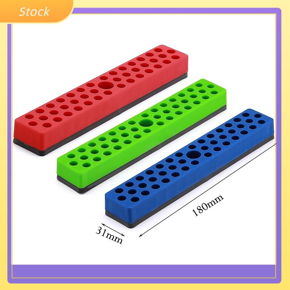 Hex Bit Holder Organizer สําหรับไขควง 1/4 นิ้ว 43 หลุม Bit Storage