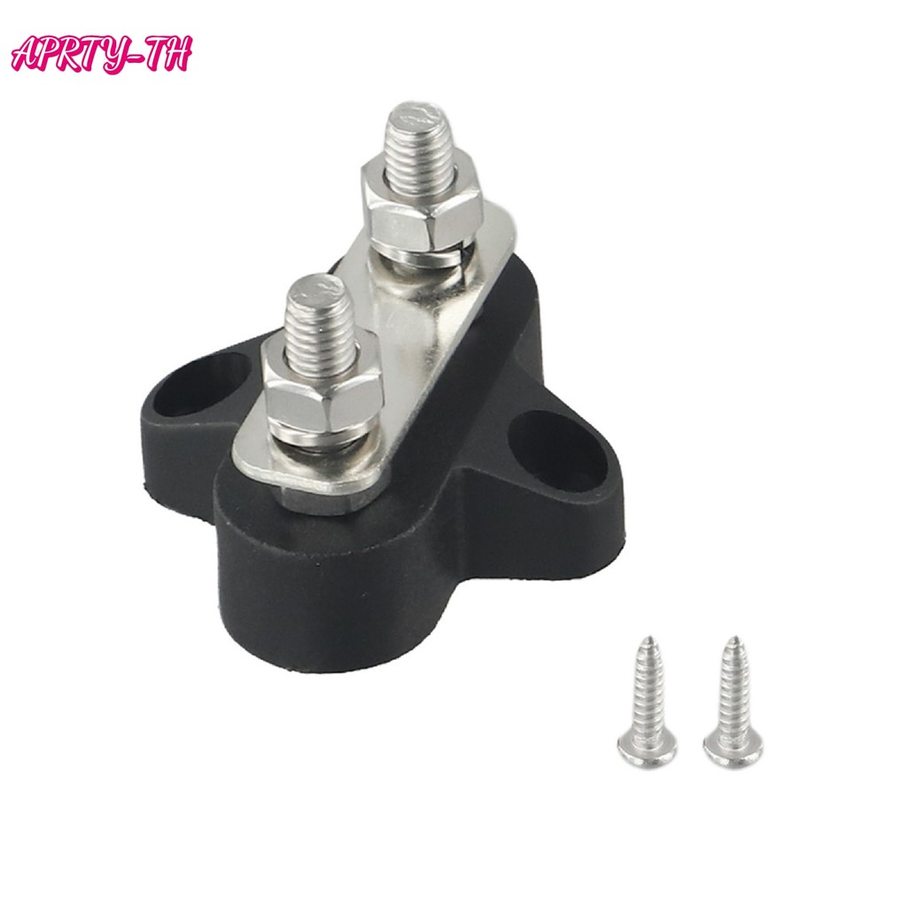 APRTY M6 Dual Connection Bolt แบตเตอรี่ Busbar Terminal Blocks 12-48V สําหรับรถยนต์และทะเล