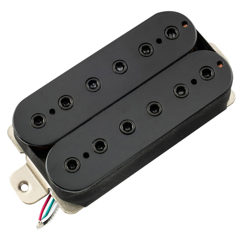 Musiclily Pro HH-HEXA Alnico 5 Unlited เสาหกเหลี่ยมแบบปรับได้ Humbucker Bridge Pickup สําหรับกีตาร์ไฟฟ้า, สีดํา