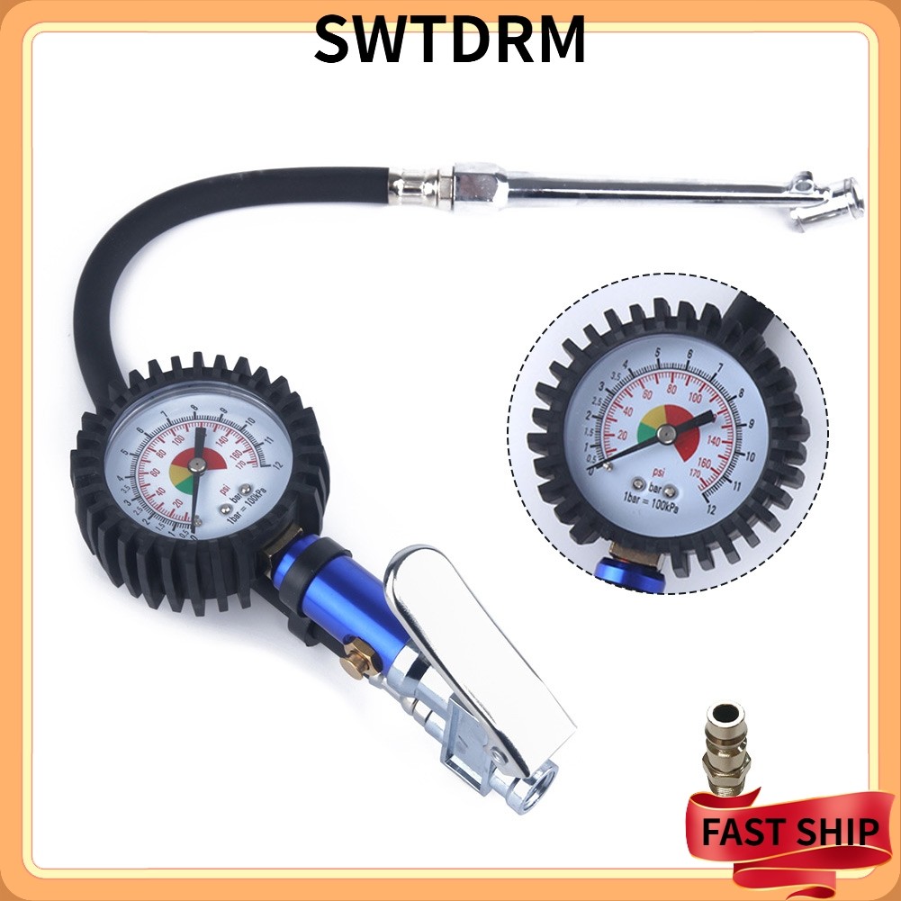 [SWTDRM] 1 ชิ้น 12 บาร์ Tyre Inflator หัวทองแดง Self-Locking Compressed Air Tyre Inflator
