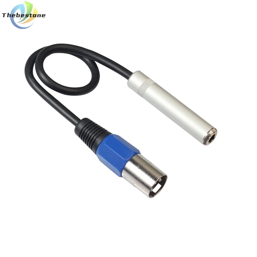 [Thebest] 3-Pin XLR Male to 6.35mm Female Stereo Microphone Audio Cable Adaptor 30cm