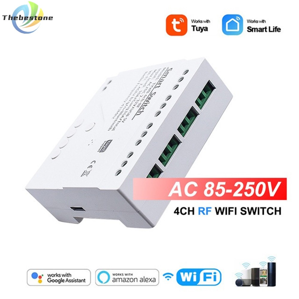 [Thebest] สําหรับ Tuya RF สําหรับ Smart Life Control โมดูลสวิทช์ 4CH รีเลย์โมดูลสวิทช์ DC5-32V