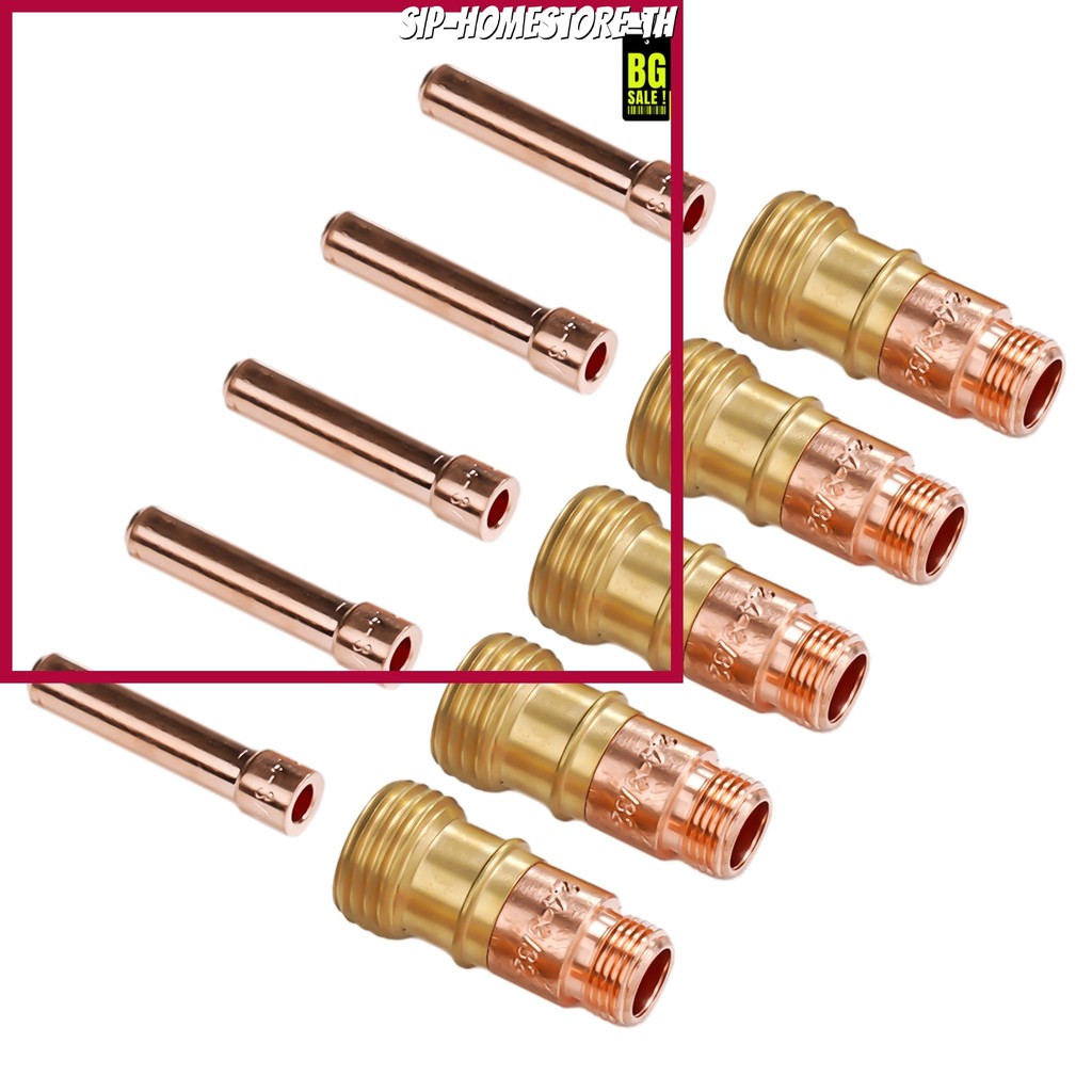 Ready Stock10pcs TIG สําหรับเลนส์แก๊ส Stubby 17GL332 10N24S 3/32 &TIG Collet Kit DB SR WP 17 18 26