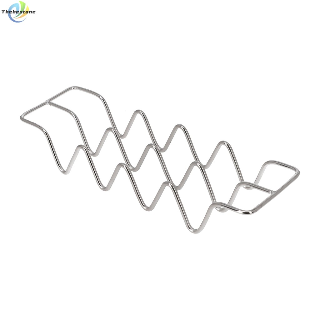 <Thebest> Taco Holder Stand ถาด Taco สแตนเลส ถาด Taco ใช้ถาดอบเปลือก As