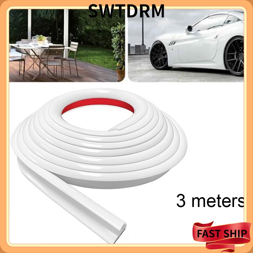 [SWTDRM] RV Rain Gutter 1/2" รางหยดความสูง PVC Rain Strip หลังคา J Shape Rain Gutter