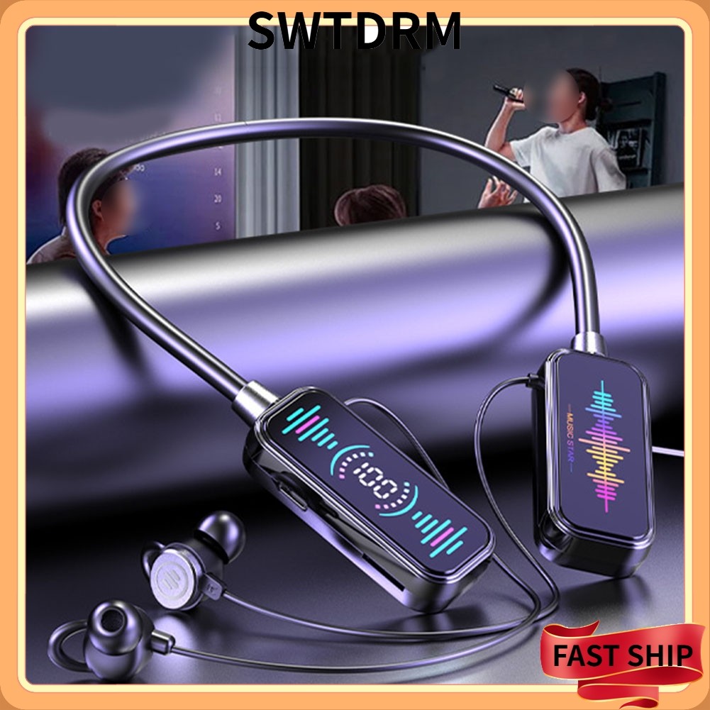 [SWTDRM] หูฟังแบบคล้องคอไร้สาย: เวลาเล่น 18-22H, ช่องเสียบการ์ด TF & BT5.4!