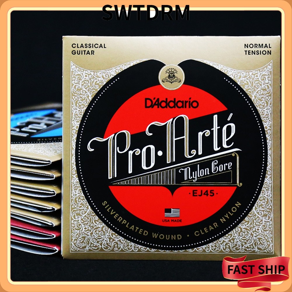 [SWTDRM] ชุดสายไนลอนกีตาร์คลาสสิก DAddario ปกติ/แข็งความตึงเครียด EJ45/EJ46/EJ49