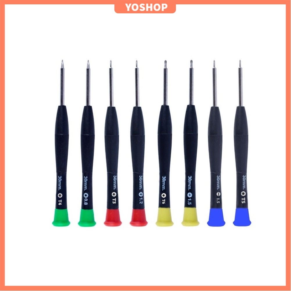 8 ชิ้น Precision Torx Cross ไขควงชุดซ่อมเครื่องมือ T3 T4 T5 PH000 SL1.5