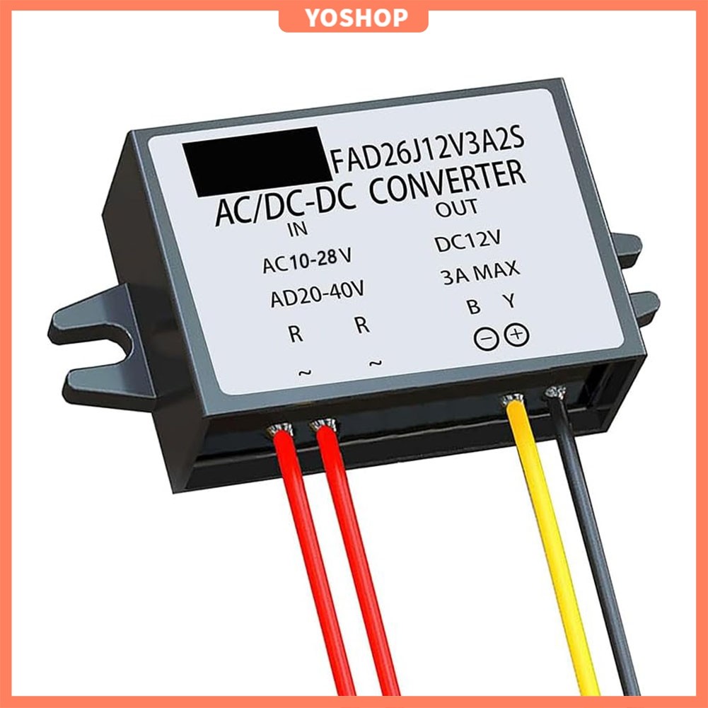 ตัวแปลงกระแสไฟ AC-DC AC 12V (10-28V) เป็น DC 12VIP68 กันน้ํา