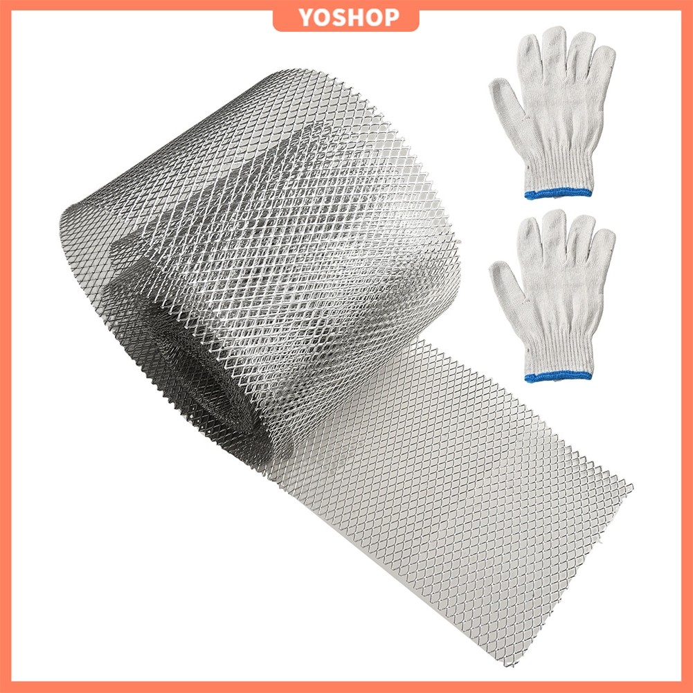 อลูมิเนียม Gutter Protection Net Anti-Leaf Net Cover Gutter Filter Guard