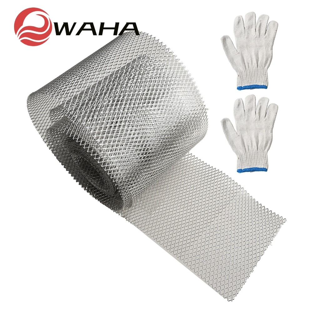 อลูมิเนียม Gutter Protection Net Anti-Leaf Net Cover Gutter Filter Guard