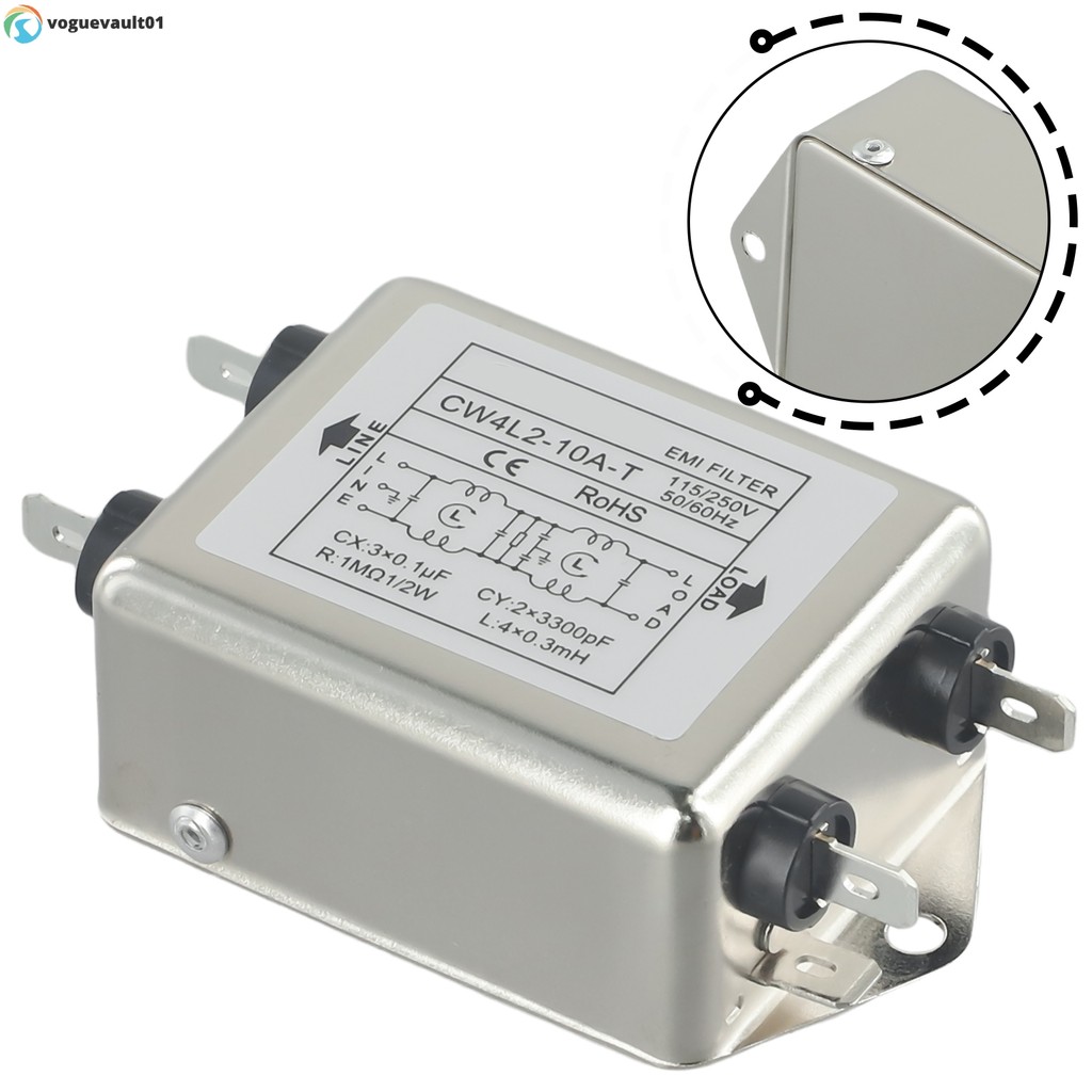 [VOGE] Power Filter Single-Phase Double-Phase Power Filter 3A/6A/10A CW4L2-20A-T