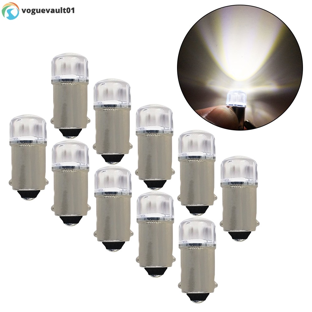 [VOGE] แพ็ค 10 หลอด Ba9s หลอดไฟ LED หลอดไฟ 12V เครื่องมือแสงสีขาวสีแดง