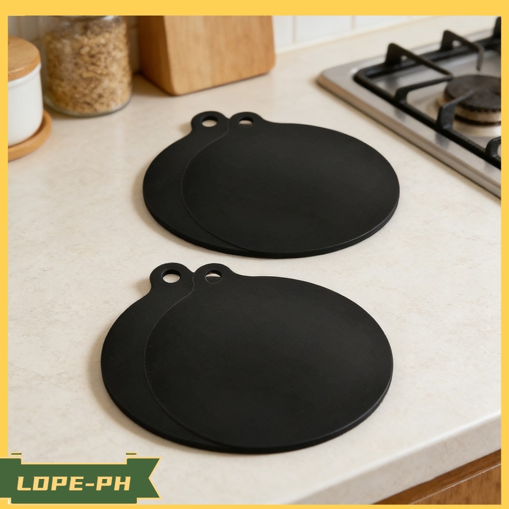 LDPE เสื่อ Cooktop เหนี่ยวนําซิลิโคนอุณหภูมิสูง - การป้องกันกันลื่น 4 ชิ้น