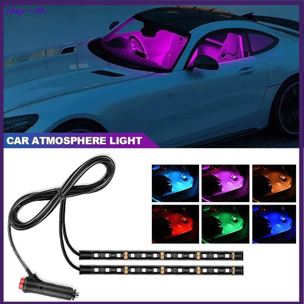 ⚡การลดราคาครั้งใหญ่⚡24LED Strip Lamp USB Car Light หลากสี Ambient Light Strip