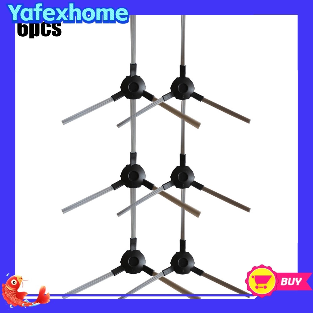 [YAFEXHM] แปรงด้านข้าง 6 ชิ้นสําหรับ i380, สําหรับ i30,H38, i70,i780,i980,H78,H58 เครื่องดูดฝุ่นหุ่น