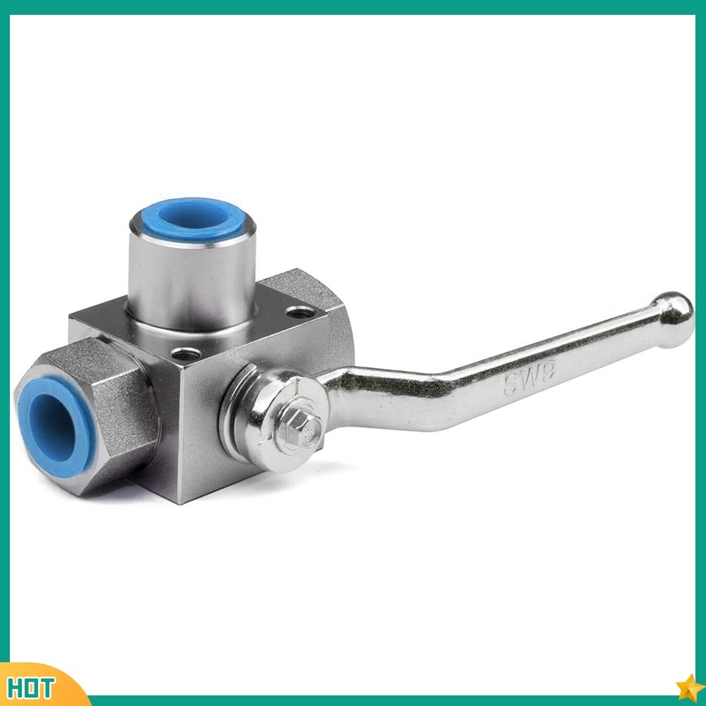 kc1 บอลวาล์วไฮดรอลิก 3 ทาง บอลวาล์วแรงดันสูง 1/4 BSP-500Bar วาล์วปิดเครื่อง