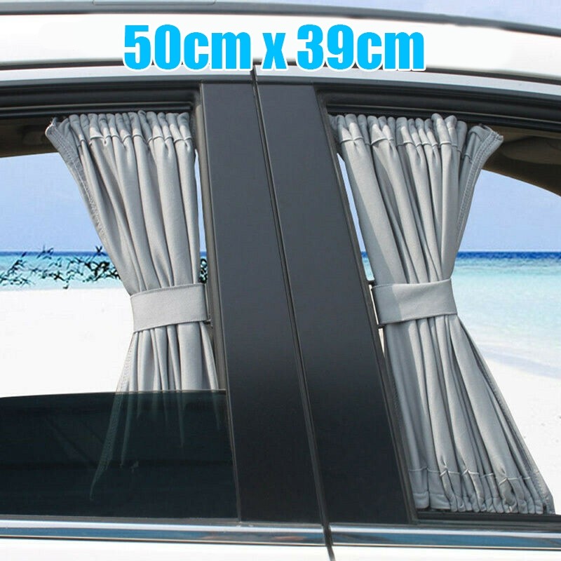 [mall-th] 2 ชิ้น Car Van SUV VIP Casement Curtain Anti-shade Visor 50*39 ซม.