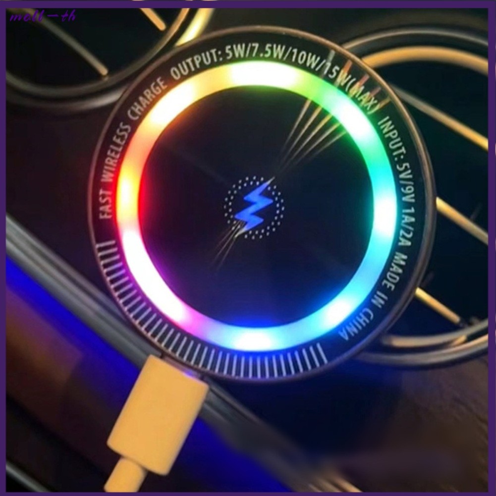 [mall-th] ที่วางโทรศัพท์ในรถยนต์ 15W แท่นชาร์จไร้สายชาร์จเร็วสําหรับ Magsafe