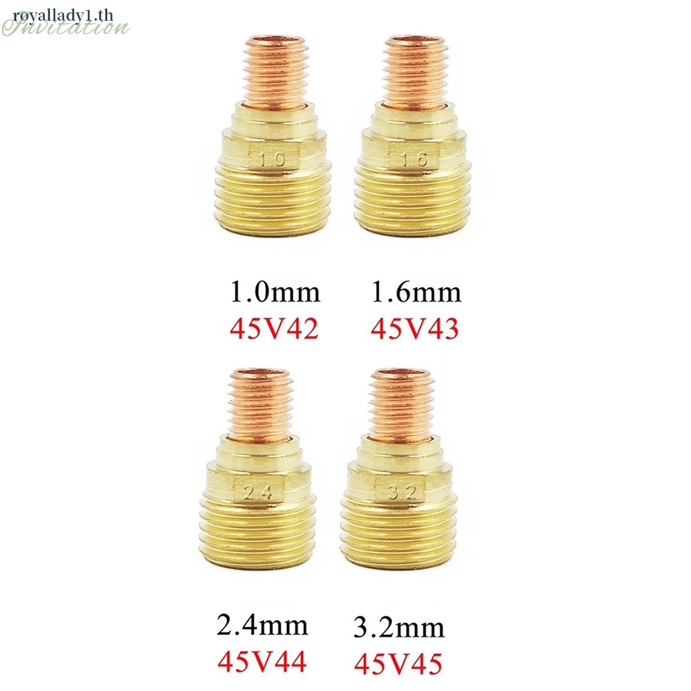 kc1 ไฟฉายเชื่อม TIG เลนส์แก๊ส Collets Body 45V42 45V43 45V44 45V45 สําหรับ WP9 20 25