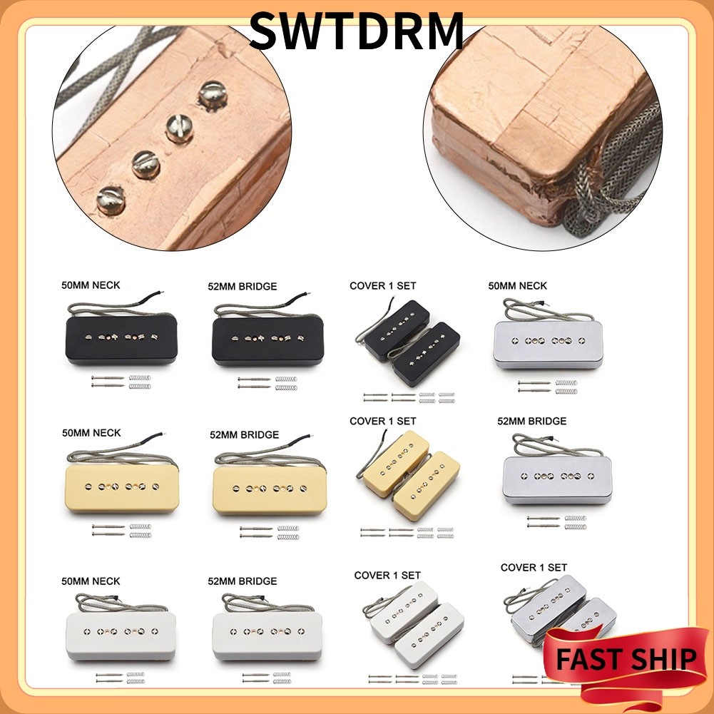 [SWTDRM] Alnico 5 P90 Style Pickup Dual Coil Pickup กีตาร์ไฟฟ้า Humbucker ไร้เสียงรบกวน