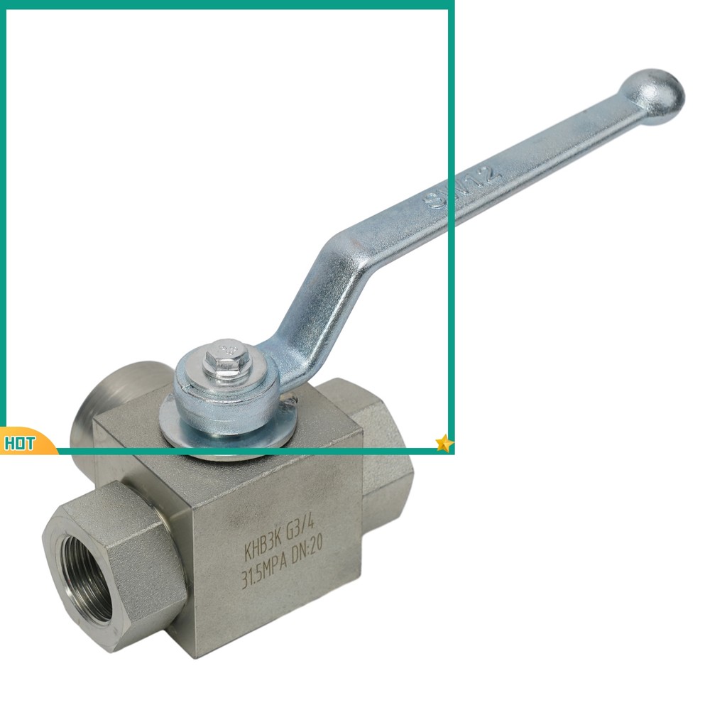 jellyd 1PCS ไฮดรอลิก 3 Way High Pressure Ball Valve- 1/4\" ถึง 1\" สําหรับ BSP- 500 Bar MWP