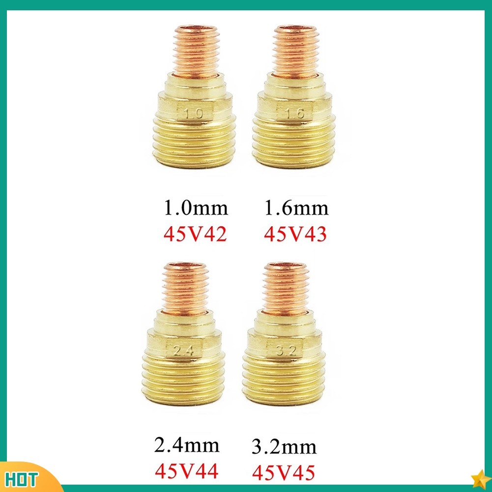 jellyd ไฟฉายเชื่อม TIG เลนส์แก๊ส Collets Body 45V42 45V43 45V44 45V45 สําหรับ WP9 20 25