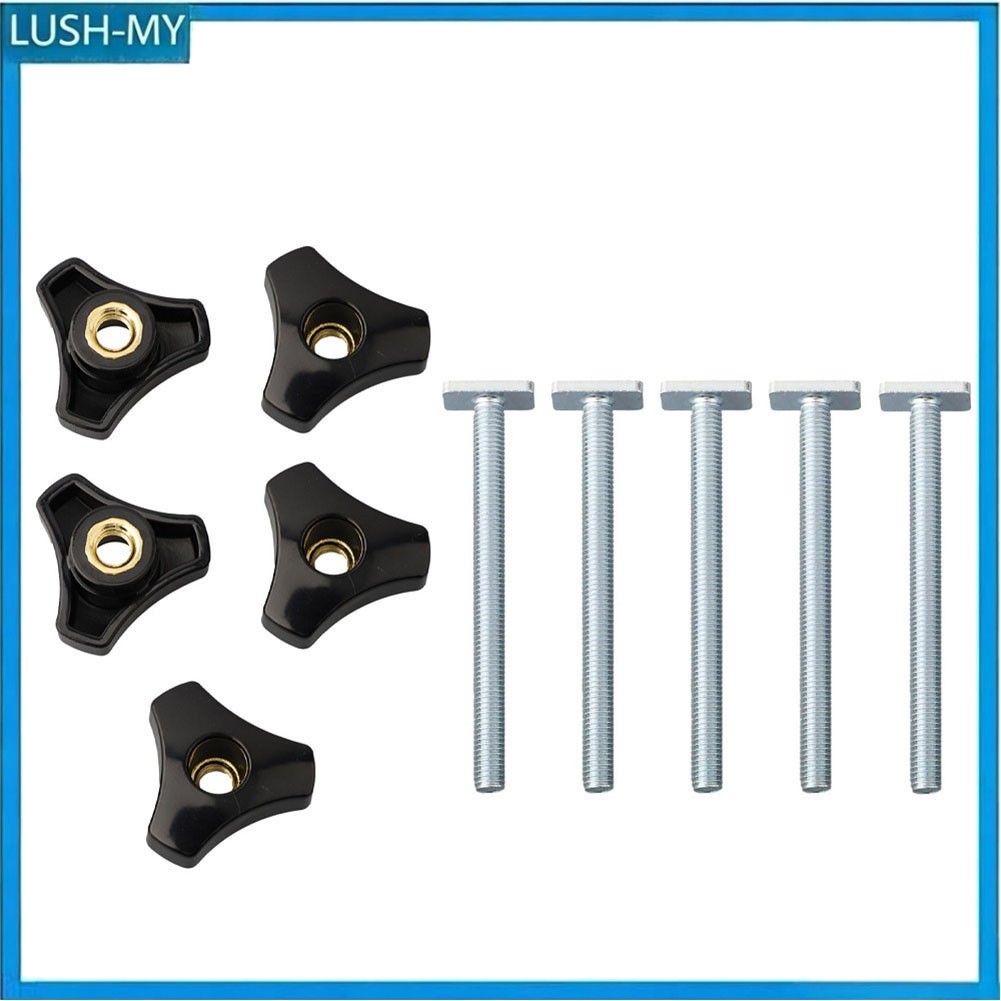2.9 5pcs M8 ด้าย T-Track T Slot Bolts หรือถั่วสําหรับงานไม้เครื่องมือ Jigs Fastener